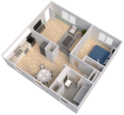 1 Bedroom Unit Floor Plan