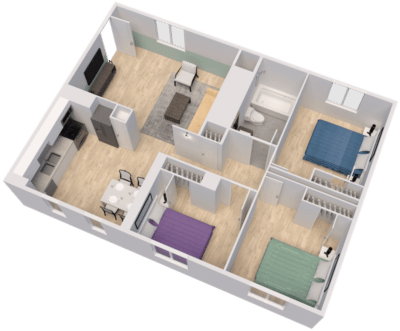 3 Bedroom Unit Floor Plan